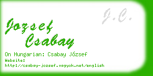 jozsef csabay business card